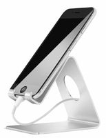 Lamicall Cell Phone Stand, Phone Dock : Cradle, Holder, Stand for Desk Compatible with iPhone 11 Pro Xs Xs Max Xr X 8 7 6 6s Plus, All Android Smartphones, Switch Charging, Office Accessories- Silver
