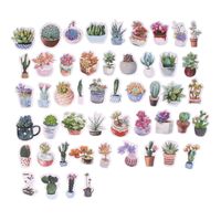 RAYNAG 200-Piece Succulents Stickers Small Green Plants Cactus Wall Decals Decor, Flowers Laptop Sticker, for Phone Case, Monitor, Notebooks, Album, Journal, Scrapbooking, Planners