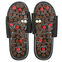 Massage Shoes Foot Massager Massage Shoes with 41 TAi CHI Massage Points Foot Reflexology Accupressure for Foot Care Relaxation for men and women(44-45-Brown)