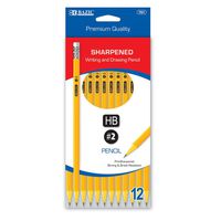 BAZIC Pre-Sharpened #2 Premium Yellow Pencil (12/Pack)(Case of 144)
