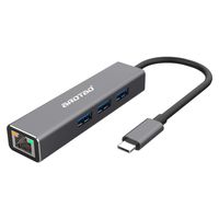 aROTaO USB Type-C to Ethernet Adapter Hub with 3-Port USB 3.0, (Thunderbolt 3)USB C to 3 USB with 1 Gigabit Ethernet Network Hub Compatible for MacBook,MacBook Pro,ChromeBook Pixel, iPad Pro 2018 etc.