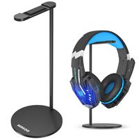 BENGOO Gaming Headset Headphone Stand for PC PS4 Xbox One Headset, Aluminum Headset Holder Headphones Display Stand Mount for Desk - Black (Headset Not Included)