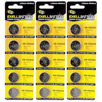 3pcExell 3-Volt Lithium Coin Cell Battery, CR2025, 200 Milliamp Hours, 5-Pack Replaces DL2025, ECR2025, BR2025, 208-205, DL20256B, BR2025-1W, CR2025-1W, KCR2025, L12, LM2025, SB-T14, LF1/2V, 5003LC