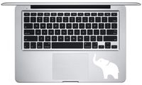 Cute Elephant Animal Stickers MacBook Pro Decal is a Farm Animals Print Decal. Laptop Sizes 11, 12, 13 and 15 inch. Looks great with your Elephant Decor Print Theme. Many Colors-WHITE