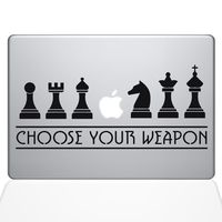 The Decal Guru Chess Weapons MacBook Decal Vinyl Sticker - 11" MacBook Air - Black (1277-MAC-11A-BLA)