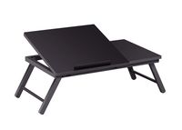 PJ Wood Folding Half-Open Top Laptop Desk and Bed Table - Black