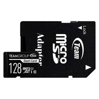 TEAMGROUP Dash Card 128GB for Dash Cam MicroSDXC UHS-I U1 High Compatibility Flash Memory Card with Adapter for Outdoor, Sports, Full HD Shooting TDUSDX128GUHS03