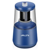 JARLINK Electric Pencil Sharpener, Heavy-Duty Helical Blade to Fast Sharpen, Auto Stop for No.2/Colored Pencils(6-8mm), USB/Battery Operated in School Classroom/Office/Home (Blue)