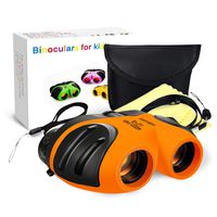 dmazing Toys for 4-8 Year Old Boys, Compact Binocular Gifts for 3-12 Old Girls Compact Waterproof Travel Binoculars Night Vision Orange DDUS06