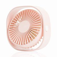 LoiStu USB Desk Fan, 4 Inch Portable Ultra-Quiet Mini Fan, 360° Up and Down, Three-Speed Wind, Suitable for Office, Family (Pink)