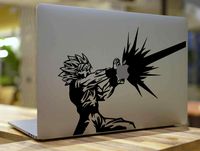 Die-cut vinyl decal Goku Dragon Ball for Macbook Laptop (15" Macbook with reflective apple)