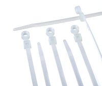 THE CIMPLE CO - 11 inch White Nylon Zip Ties : Strong Zip Tie, Wire Ties : Indoor and Outdoor Rated - Screw Mounting Hole, Made in The USA, Zip Ties (Wire Ties, Cable Ties), 100 Pack - White - 11"