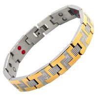 12mm Magnetic Men's Titanium Steel Bracelet Stainless Steel Negative Ion Magnetic Balance Bracelet Bracelet