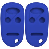 Keyless2Go 2 New Silicone Cover Protective Case for Honda 4 Button Remote Key Fob FCC K0BUTAH2T - Blue