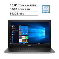 2019 Newest Dell Inspiron 15 3593 15.6 Inch Touchscreen FHD Laptop (10th Gen Inter 4-Core i5-1035G1 up to 3.6GHz, 16GB DDR4 RAM, 512GB SSD, Intel UHD Graphics 620, Windows 10, Silver)