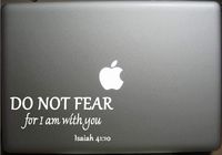 H.J Design Do Not Fear for I am with You (8") Vinyl Decal Sticker for Car Automobile Window Wall Laptop Notebook Etc. Any Smooth Surface Such As Windows Bumpers (White)