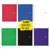 Five Star Spiral Notebook, 1 Subject, Wide Ruled Paper, 100 Sheets, 10-1/2 inches x 8 inches, Color Selected For You, 1 Count (05200)