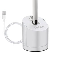 Lefon Dock/Stand Compatible for Apple Pencil with Built-in Charging Cable (5FT), Aluminium Silvery