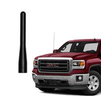 Black 3.6" Short Antenna Direct Replacement Fender Antenna Rod Compatible with 1999-2020 Chevy Silverado, GMC Sierra Heavy Duty Truck Pickup Accessories