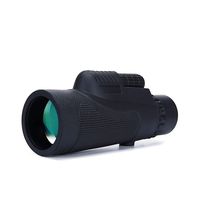 Monocular Telescope, 12X50 HD Low Night Vision Waterproof- Shockproof High Power Monocular and Quick Cell Phone Adapter, Tripod Holder for Bird Watching Hunting Camping Hiking Travelling Secen (black)