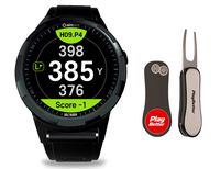 Golf Buddy aim W10 Smart Golf GPS Watch with PlayBetter Pitchfix Divot Tool Bundle | Green Undulation | Preloaded with 40,000 Courses | Slope-Adjusted Distance