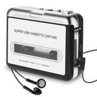 Cassette Player Portable, ASINNO Cassette Player to MP3 Converter CD Music/Walkman Tapes Recorder Via USB Compatible with Laptops&PC with Earphones