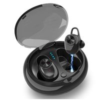 Wireless Earbuds, Junwer True Wireless Earbuds, Mini Bluetooth Earbuds with Charging Case 18H Playtime Stereo Bass TWS Bluetooth Headset, Wireless Bluetooth Headphones Built-in Microphone (Black)
