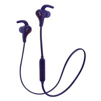 JVC Blue and Red Wireless Water Resistant Pivot Motion Sport Headphone with Locking Ear Fit HA-ET50BTA