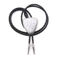 bolo tie for man balo tie western cowboy cowgirl tie (White triangle)