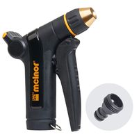 Melnor 65085-AMZ XT Front Trigger Metal Nozzle with QuickConnect Product Adapter Set, Adjustable Tip