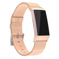 adepoy Compatible with Fitbit Charge 3 Bands for Women Men, Soft Breathable Woven Fabric Adjustable Replacement Wristbands for Fitbit Charge 3/Fitbit Charge 3 Special Edition, LightPink