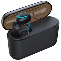 Bluetooth Earbud, Bluetooth 5.0 Wireless Invisible Earphone Headphone Mini Single Earpiece Car Headset 60 Hour Playing Time, Build-in Microphone with 1500mAh Portable Charging Case for Phones -One Pcs