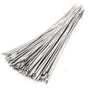 Stainless Steel Cable Ties KangTeer 100pcs 11.8 Inches/4.6x300mm Exhaust Pipe Wrap Coated Locking Cable Zip Ties