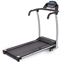 Goplus 800W Folding Treadmill Electric Motorized Power Fitness Running Machine with LED Display and Mobile Phone Holder Perfect for Home Use (Black)
