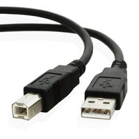10 ft Hi Speed USB 2.0 Printer Scanner Cord Type A Male to Type B Male For Canon Pixma in Black