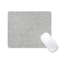 ProElife Slim Mouse Pad Durable PU Leather Mousepad for Home Office and Business, for All Wired Wireless Mouse, 9.45x7.87 Inches Dual-used Mouse Pad Easy to Clean (gray)