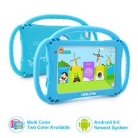 Kids Tablet 7 Android Kids Tablet for Toddlers Kids Friendly Learning Tablet with WiFi Camera Children's Tablets Android 9.0 1GB + 16GB Parental Control with Shockproof Case (Blue)