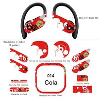 Ztowoto Decal for Beats PowerBeats Pro 2019 Waterproof Skin Sticker- Ultra Thin, Lightweight Vinyl Decal Protection (Cola)