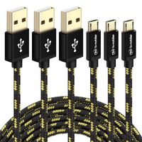 Hi-Mobiler Micro USB Cable Nylon Braided Fast Quick Charger Cable USB to Micro USB 2.0 Android Charging Cord for Samsung Galaxy S7 S6, Note, LG, Nexus, Nokia, PS4, Xbox One Controller (6.6FT/2M)