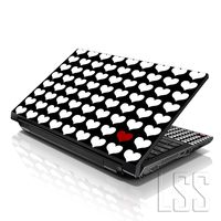 LSS 10 10.2 inch Laptop Skin Cover Compatible with HP Dell Lenovo Apple Asus Acer Compaq - Fits 7" 8" 8.9" 10" 10.2" (2 Wrist Pads Free) Million Hearts Pattern
