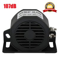 MIRKOO car Back-up Alarm, 107dB 12V-80V DC Waterproof Industrial Heavy-Duty Backup Reverse Warning Alarm with Super Loud Beeper Tone for Truck Van Freight Car Lorry Heavy Vehicles