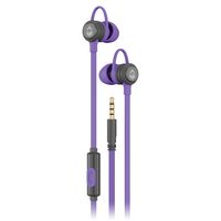 ECOXGEAR Sweat Proof Sport Buds with Microphone & Controls & Passive Noise Cancellation - Purple
