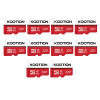 KOOTION 10-Pack 32 GB Micro SD Cards 32gb Memory Cards Class 10 Micro SDHC Card High-Speed Memory Card TF Card UHS-1 Micro SD Card SDHC, C10, U1, 90Mb/s (10 X 32GB)