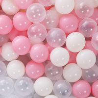 PlayMaty 100 Pieces Colorful Pit Balls Phthalate Free BPA Free Plastic Ocean Balls Crush Proof Stress Balls for Kids Playhouse Pool Ball Pit Accessories 2.1 Inches (100 Balls-Pink)