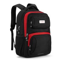 ASPENSPORT Laptop Backpack for School College Students Water Resistant Book Bag for Boy and Girl - fit 16inch Computer Carry-On Backpack Travel Durable Work Daypack 30L Black/Red