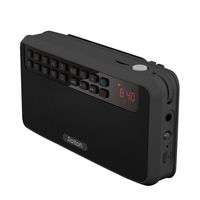 Rolton E500 Portable Stereo Bluetooth Speakers FM Radio Clear Bass Dual Track Speaker TF Card Music Player (Black)