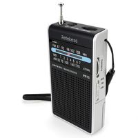 Retekess PR15 Weather Radio NOAA Emergency Radio with AM FM Transistor Analog Radio Support Headphone Jack 2AAA Battery Hand Strap (Silver Black)