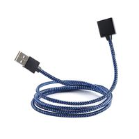 DRgo Premium Nylon Magnetic USB Charger Cable, 2.6ft. (Blue)