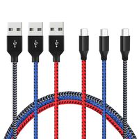 USB Type c Cable,USB c to USB a Charger Cable Nylon Braided Fast Charging Cord 3 (Pack of 3ft 6ft 10ft) Compatible with Samsung Galaxy, Note 8 Galaxy s8 / s8 Plus or More