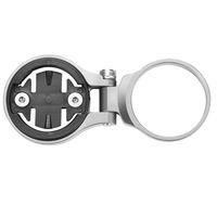 Dilwe Bike Computer Mount, Aluminium Alloy Odometer Extension Handlebar Stem Mount for Bike Accessory(for Garmin-Silver)